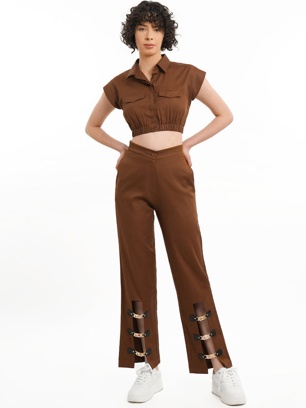 Buckled Co-Ord Set- Rust