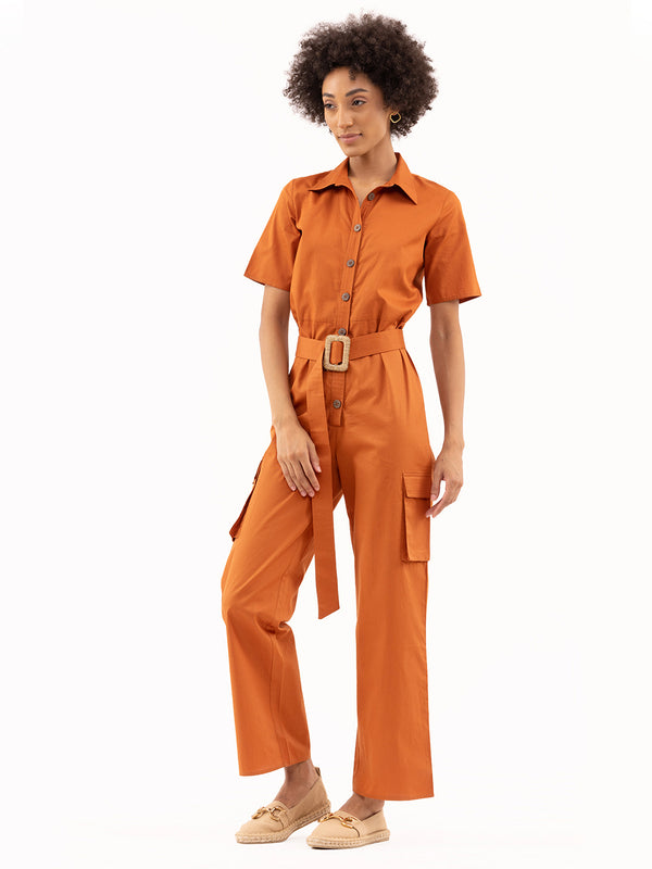 Utility Toffee Jumpsuit