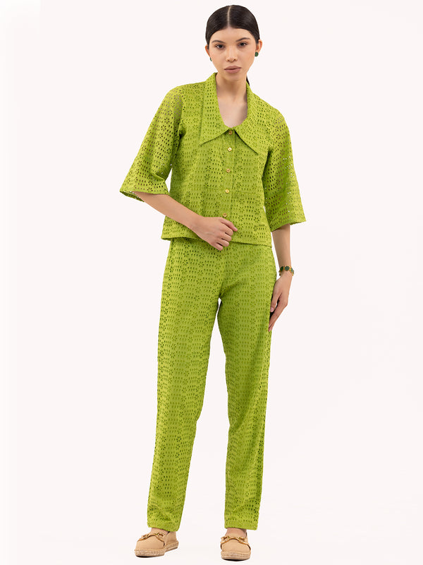 Schifli Green Co-ord Set