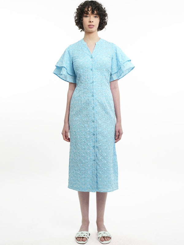 Light Blue Long Shirt Dress