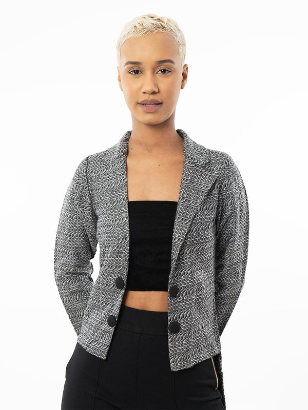 Grey High Low Jacket