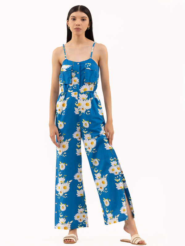 Beautiful Blooms Daisy Print Wide-Leg Jumpsuit