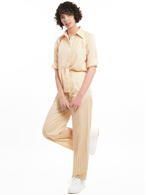 Vertical Stripes Shirt & Trouser Co-ord Set